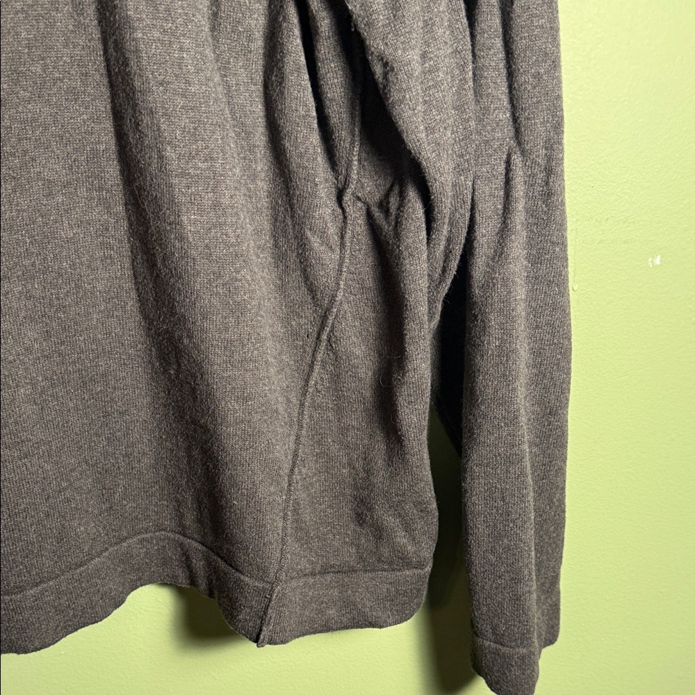 Maggie's Organics Organic Cotton Pullover with Hood - Heathered Brown L - Picture 6 of 12